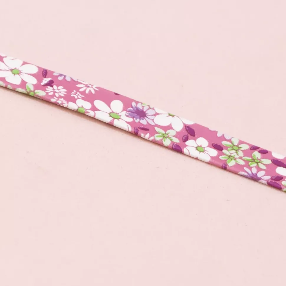 Cinta de Ecopiel Flores Rosa Craftelier 1cm