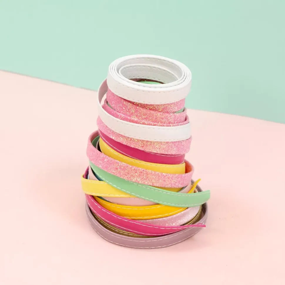 Cinta de Ecopiel Flores Rosa Craftelier 1cm