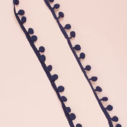 Cinta de Pompón Azul Marino Craftelier 12mm