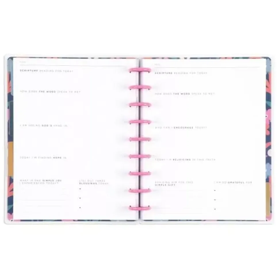Classic Diario Guiado Faith Bold Blossoms Happy Planner 2024