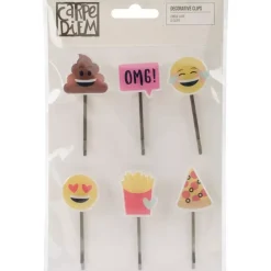 Clips de horquilla con epoxy Emoij Love Simple Stories
