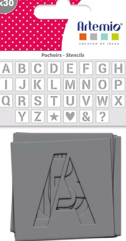 Conjunto de Plantillas de Stencil Abecedario Artemio