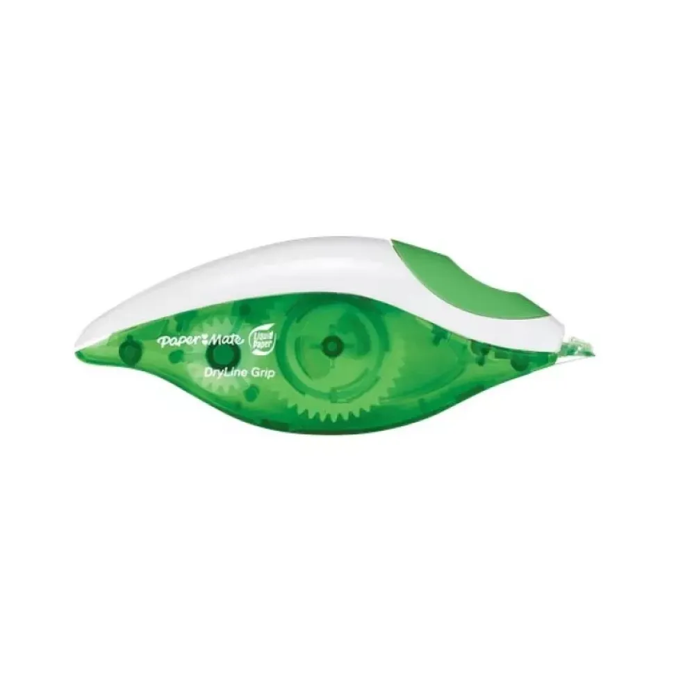 Corrector en Cinta DryLine Grip Verde Paper Mate 8,5m