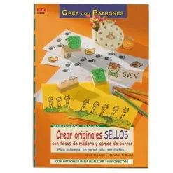 Crear originales sellos con tacos de madera y gomas de borrar