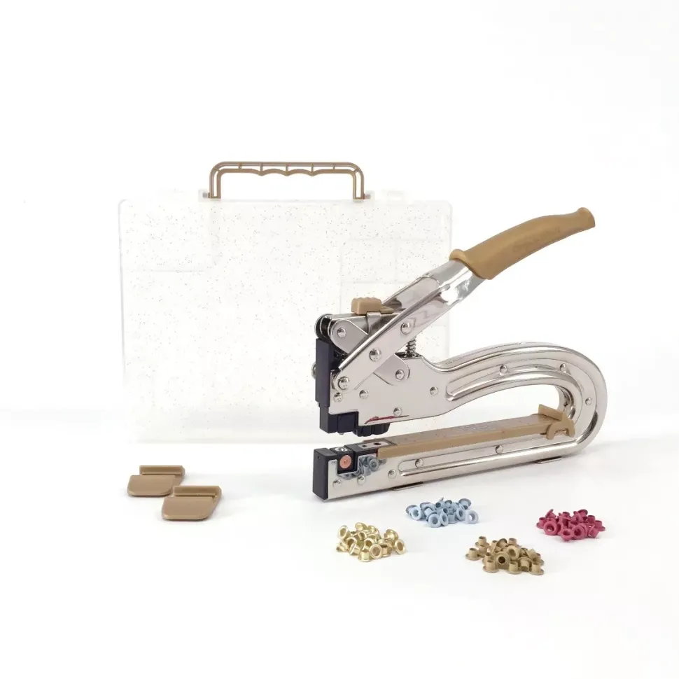 Crop-A-Dile Big Bite II GOLD, con estuche y 100 ojales