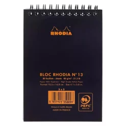 Cuaderno de Espiral Cuadrículado Clásico nº13 Rhodia 80g/m² 10.5 x 14.8cm