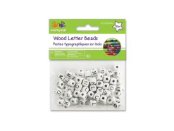 Cuentas de Madera Blanco Abecedario MultiCraft 8mm