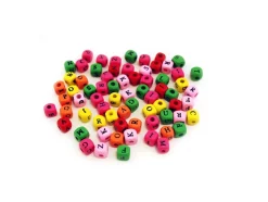 Cuentas de Madera de Colores Abecedario MultiCraft 8mm