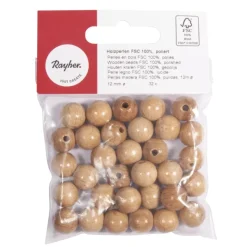 Cuentas de madera Natural Rayher 12mm