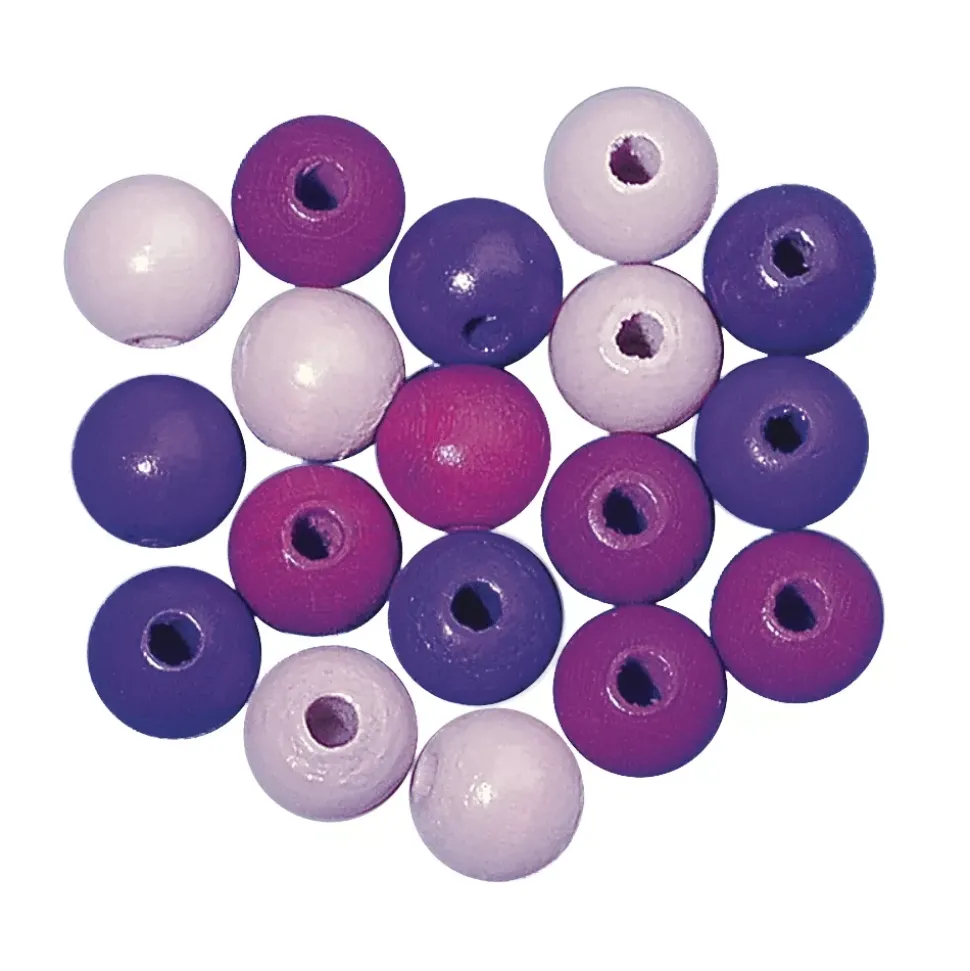 Cuentas de madera Tonos Morados Rayher 12mm