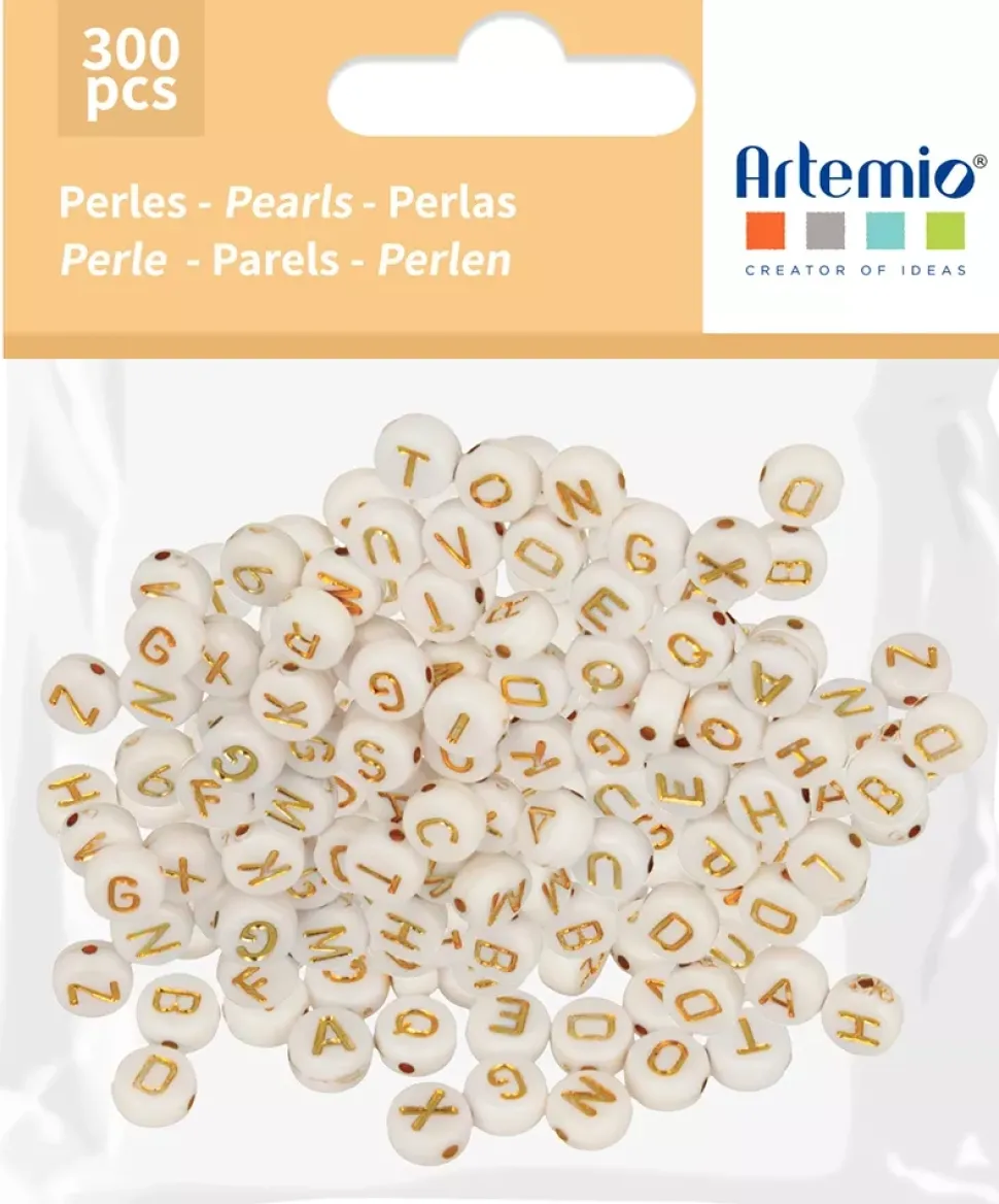 Cuentas de Perla con Letras Doradas Artemio