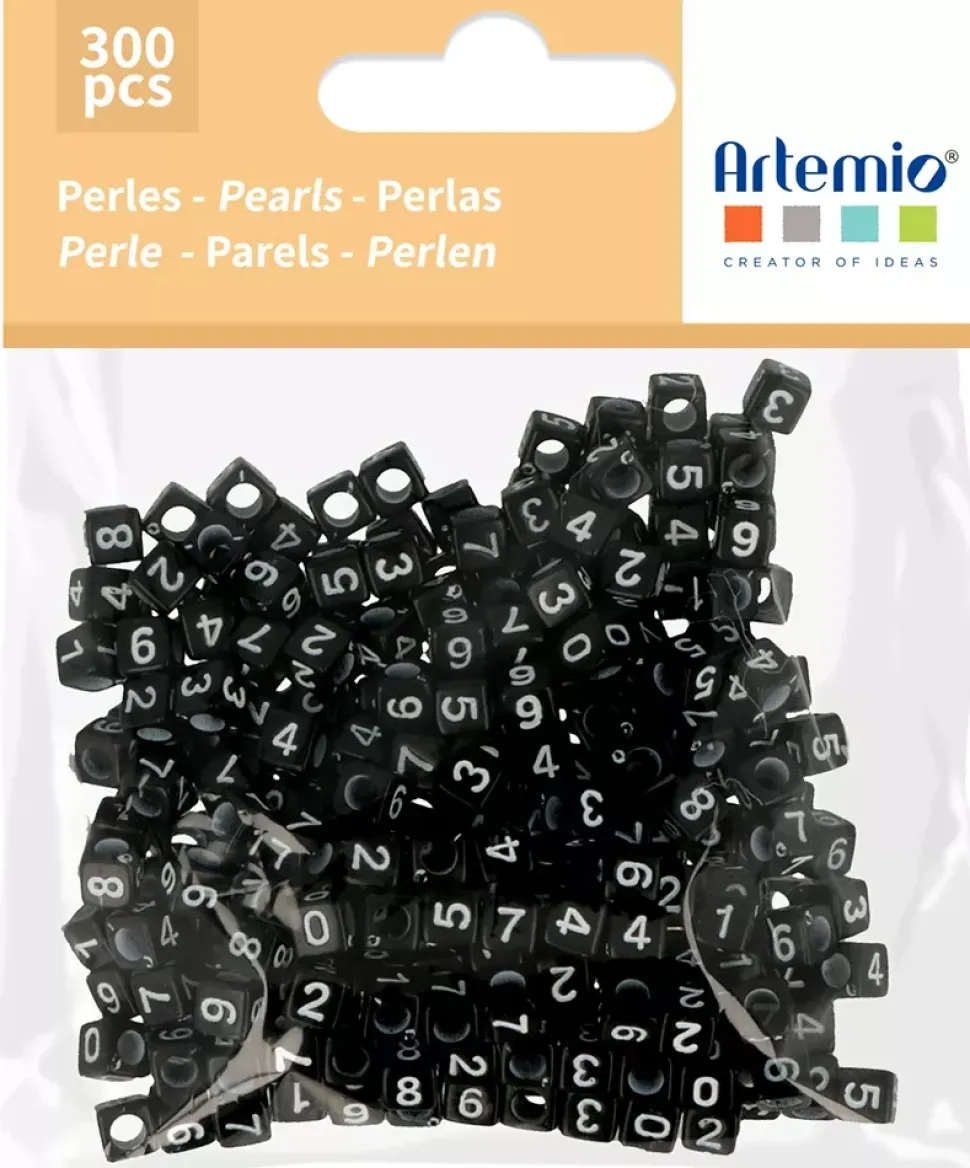 Cuentas de Plástico con Números Artemio 6mm