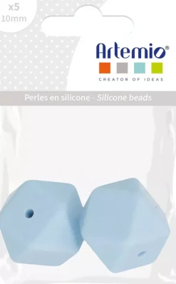 Cuentas de silicona Hexágonos Azul My little Baby Artemio 17mm
