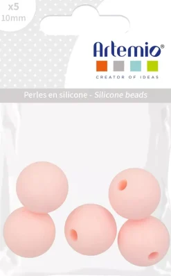 Cuentas de silicona Rosa pulverizado My little Baby Artemio 10mm