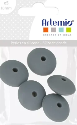 Cuentas de silicona Óvalo Gris My little Baby Artemio