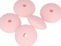 Cuentas de silicona Óvalo Rosa Pulverizado My little Baby Artemio