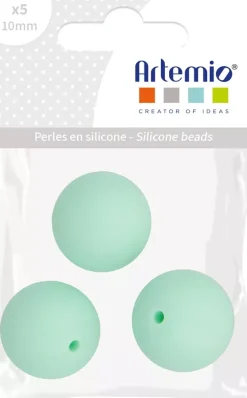 Cuentas de silicona Verde My little Baby Artemio 15mm