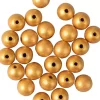 Cuentas Madera Perforadas Doradas Rayher 12 mm