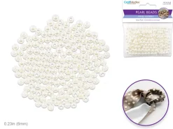 Cuentas Perladas Marfil MultiCraft 6mm