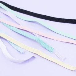 Cuerda elástica plana Negra Craftelier 5mm