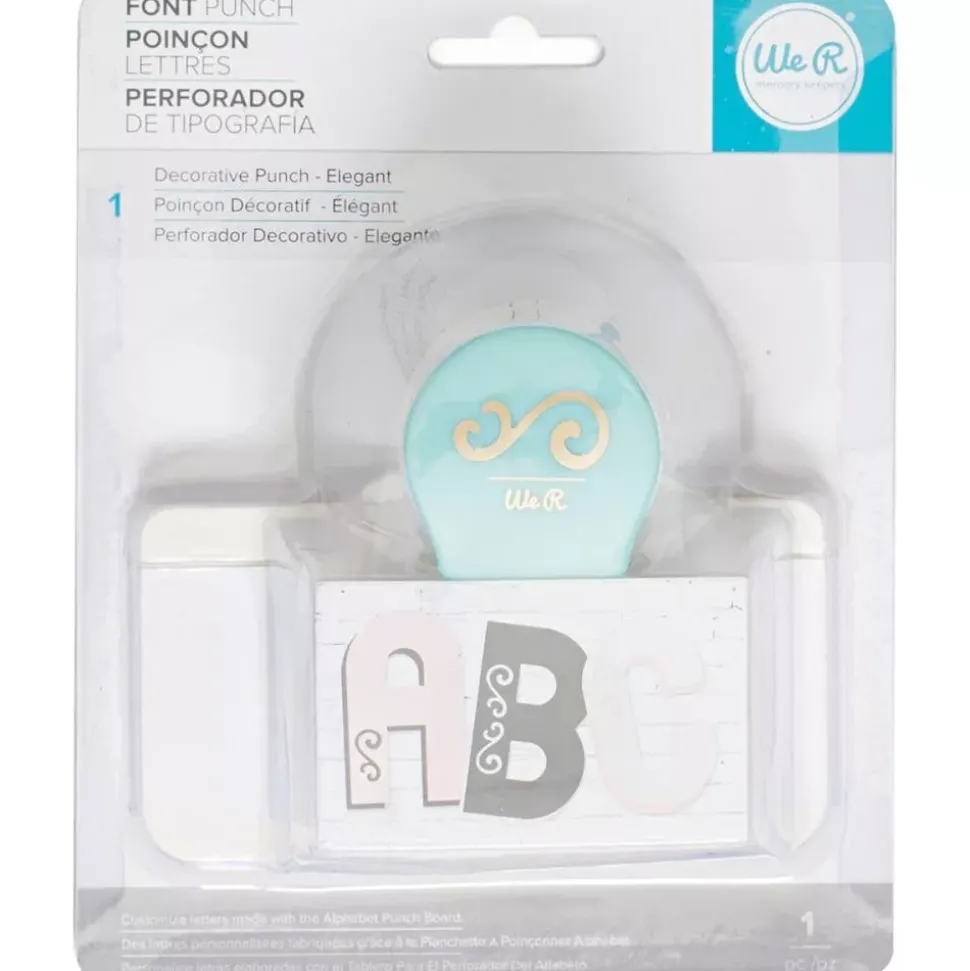 Decorative Elegant Font Punch Board We R Memory Keepers