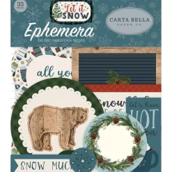 Die-cut Let It Snow Carta Bella