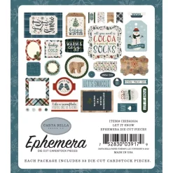 Die-cut Let It Snow Carta Bella