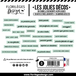 Die-cuts acrílicos Dolci parole Céladon Christmas Cocooning Florilèges Design