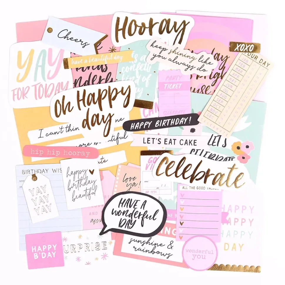 Die-Cuts Cardstock Sentimientos Celebrate You Rosie's Studio