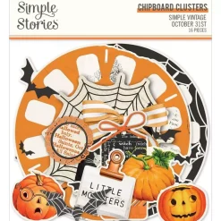 Die-Cuts Chipboard Clusters SV October 31st Simple Stories