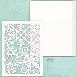 Die-Cuts Chipboard Álbum Base Snowflakes Mintay