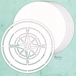 Die-Cuts Chipboard Álbum Base Compass Mintay
