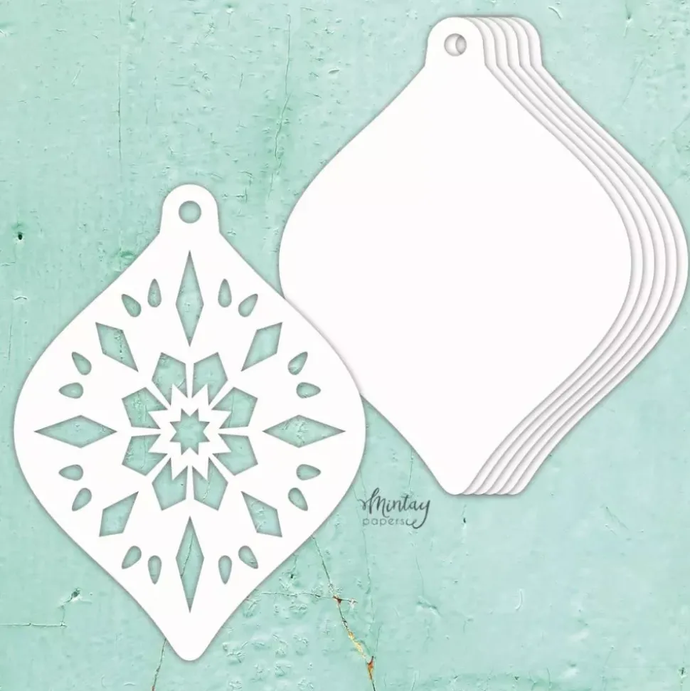 Die-Cuts Chipboard Álbum Base Christmas Bauble Mintay