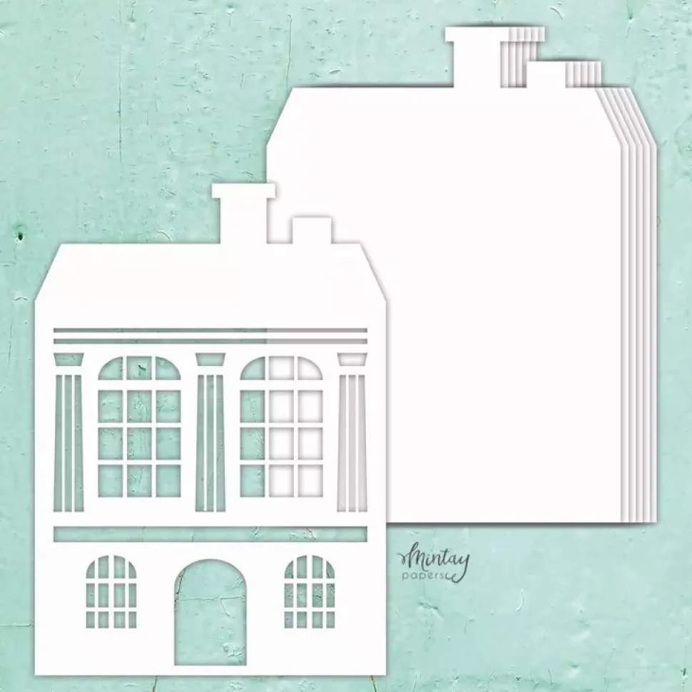 Die-Cuts Chipboard Álbum Base House Mintay