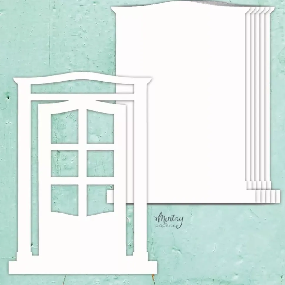 Die-Cuts Chipboard Álbum Base Door Mintay