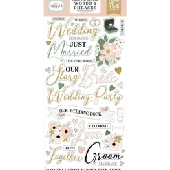 Die-Cuts Chipboard Words & Phrases Marry Me Echo Park