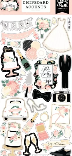 Die-Cuts de Chipboard Accents Wedding Echo Park