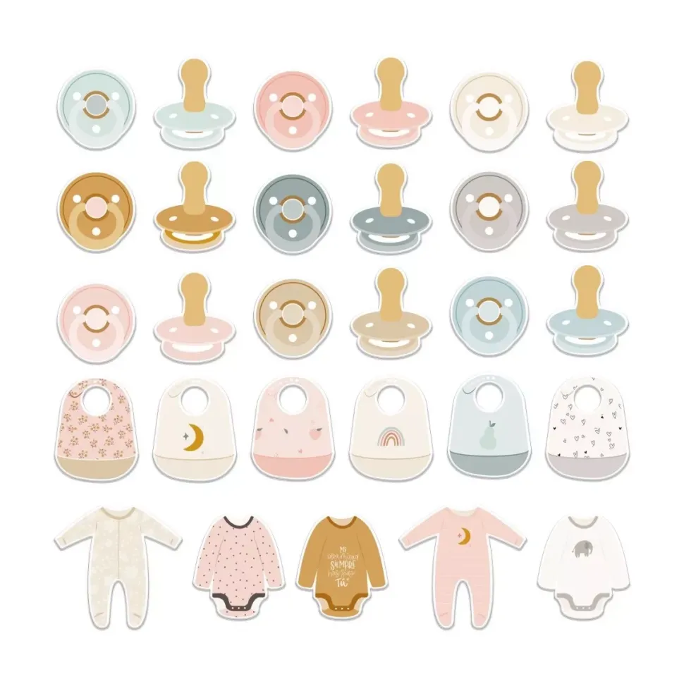 Die-Cuts de Chipboard Ilustraciones Baby M Lora Bailora