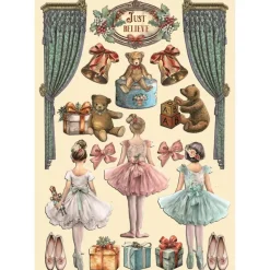 Die-cuts de madera Ballet The Nutcracker Stamperia