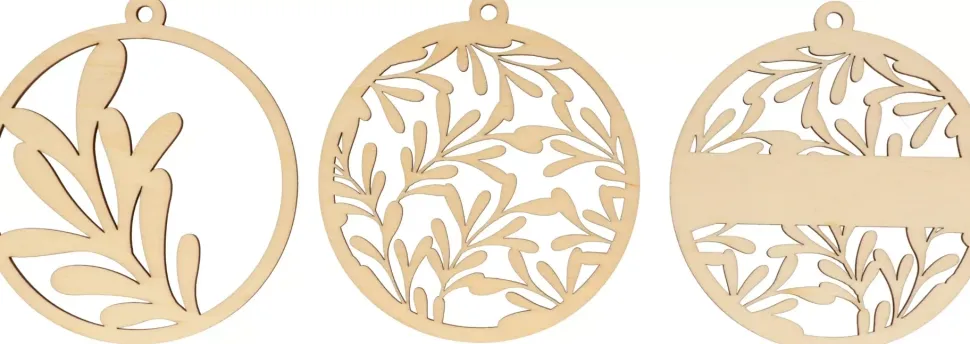 Die-Cuts de madera Bola de Navidad Let it Snow Artemio