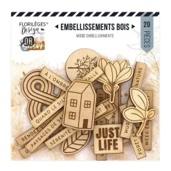 Die-cuts de madera Or Saisong Florilèges Design