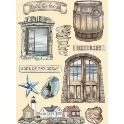 Die-cuts de madera Soul Of The Ocean Silent Sea Stamperia