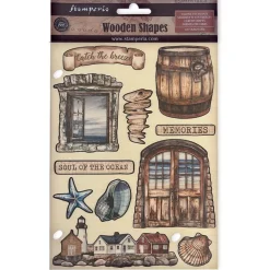 Die-cuts de madera Soul Of The Ocean Silent Sea Stamperia