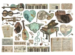 Die-cuts Ephemera Music Stamperia