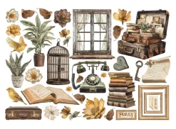 Die-cuts Ephemera Romantic Golden Harmony Stamperia