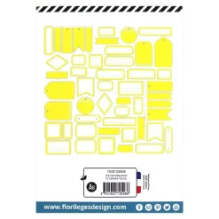 Die-cuts Etiquetas Amarillo sol Yellow Florilèges Design
