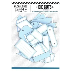 Die-cuts Etiquetas Azul cielo Yellow Florilèges Design