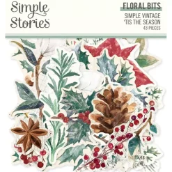 Die-Cuts Floral Simple Vintage 'Tis The Season Simple Stories