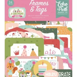 Die-Cuts Frames & Tags A Birthday Wish Girl Echo Park