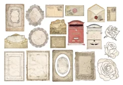 Die-Cuts Letters Ephemera Create Happiness Christmas Plus Stamperia